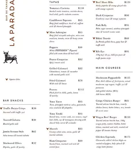 laparada new market menu